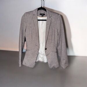 H&M Women’s Gray Blazer Size 4 One Button Lined Blazer